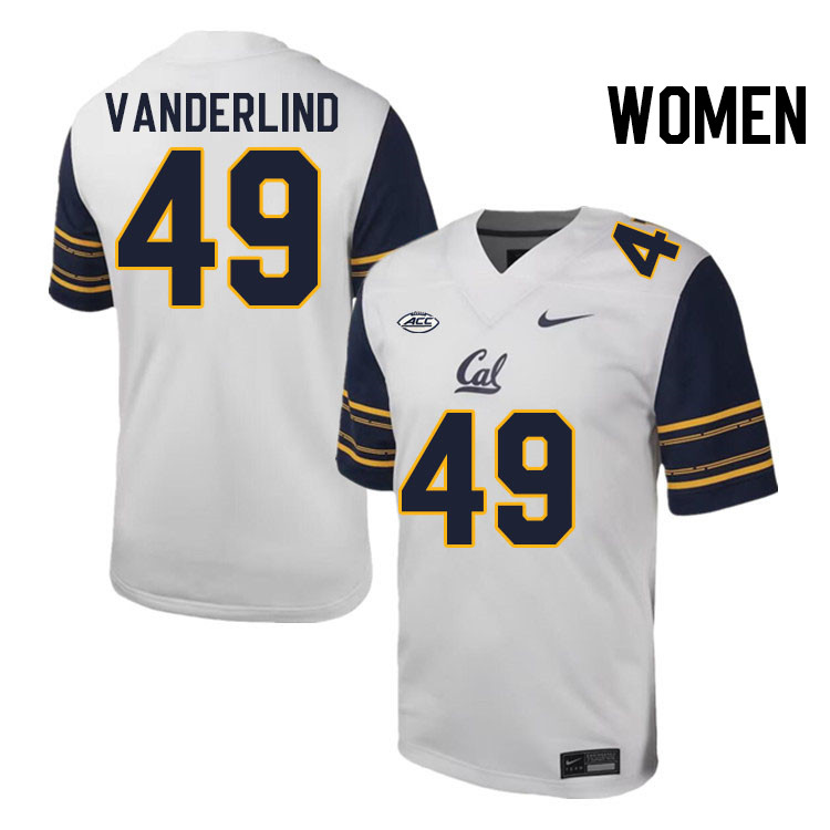 Women #49 Lucas Vanderlind California Golden Bears ACC Conference College Football Jerseys Stitched